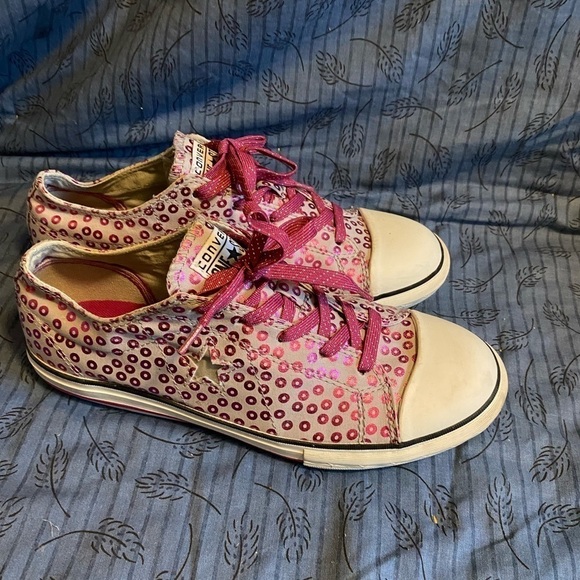 Converse one star metallic polka dot sneakers junior 6 womens 7 - Picture 7 of 7